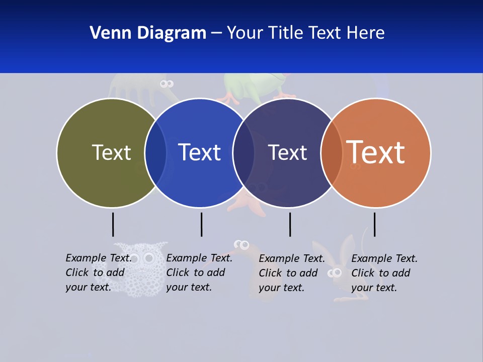 A Group Of Different Types Of Animals On A Blue Background PowerPoint Template