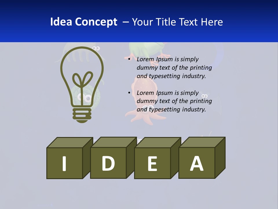 A Group Of Different Types Of Animals On A Blue Background PowerPoint Template