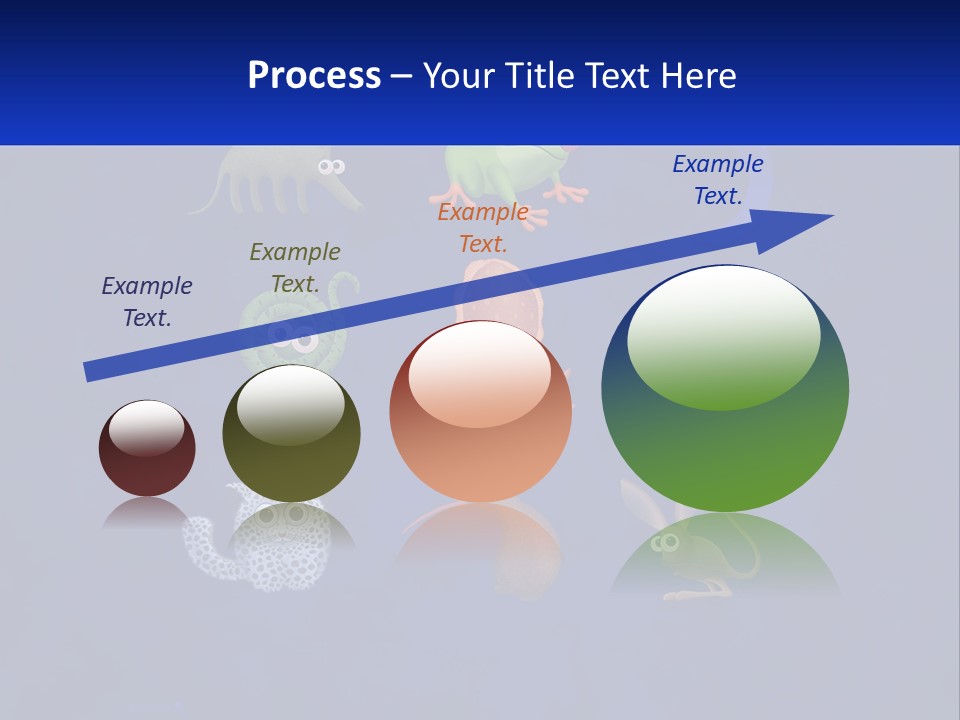 A Group Of Different Types Of Animals On A Blue Background PowerPoint Template