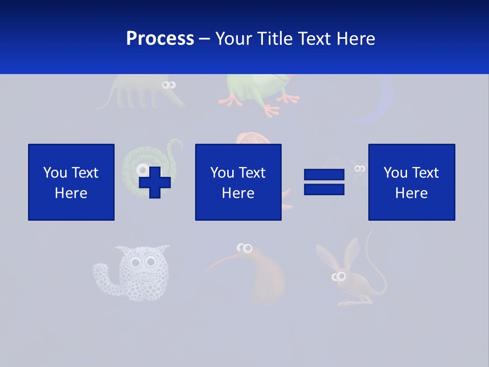 A Group Of Different Types Of Animals On A Blue Background PowerPoint Template