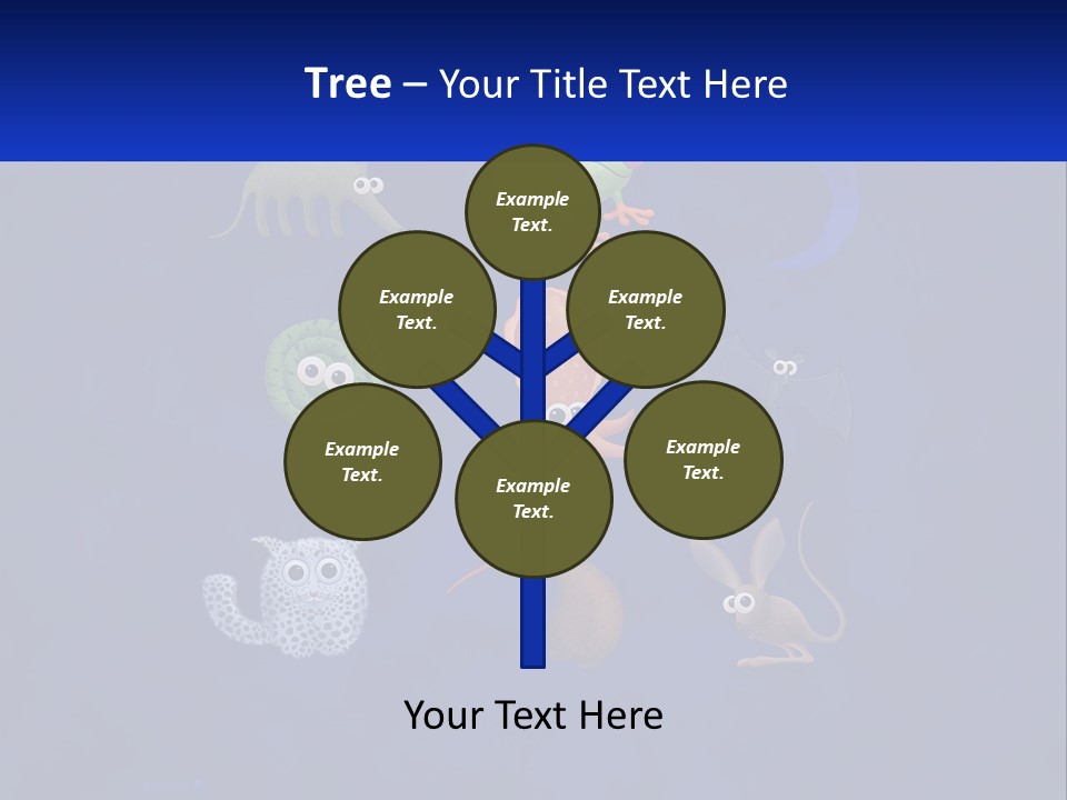 A Group Of Different Types Of Animals On A Blue Background PowerPoint Template