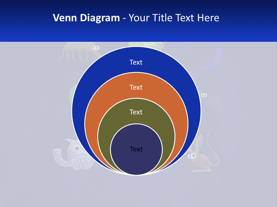 A Group Of Different Types Of Animals On A Blue Background PowerPoint Template