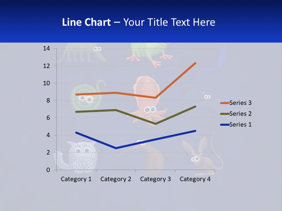 A Group Of Different Types Of Animals On A Blue Background PowerPoint Template