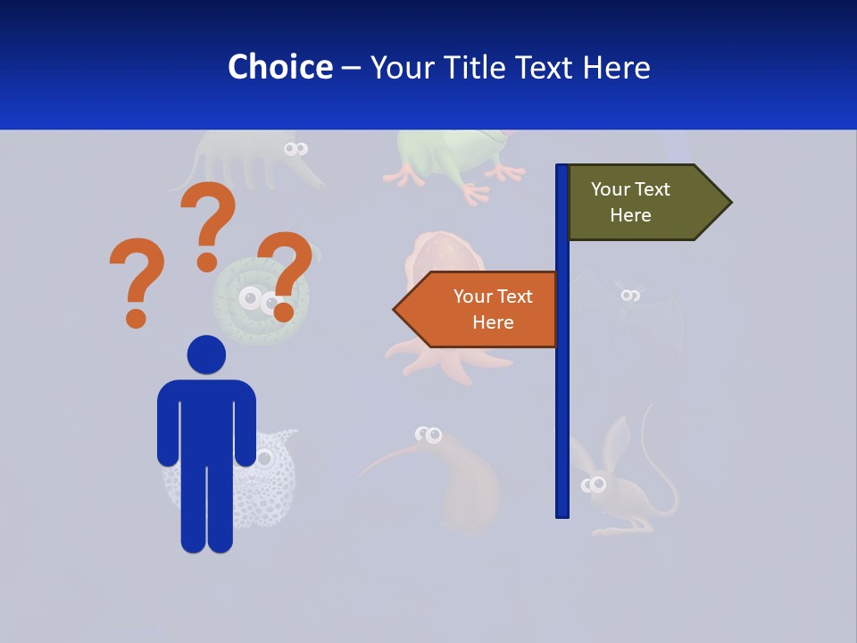 A Group Of Different Types Of Animals On A Blue Background PowerPoint Template