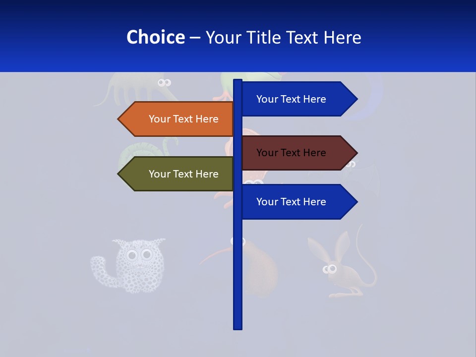 A Group Of Different Types Of Animals On A Blue Background PowerPoint Template
