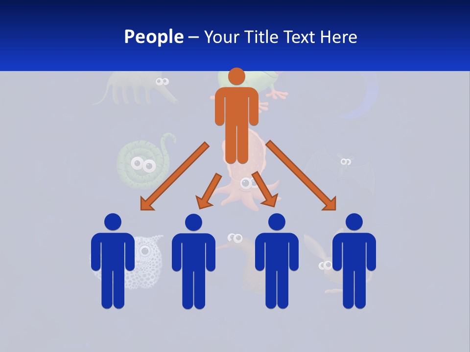 A Group Of Different Types Of Animals On A Blue Background PowerPoint Template