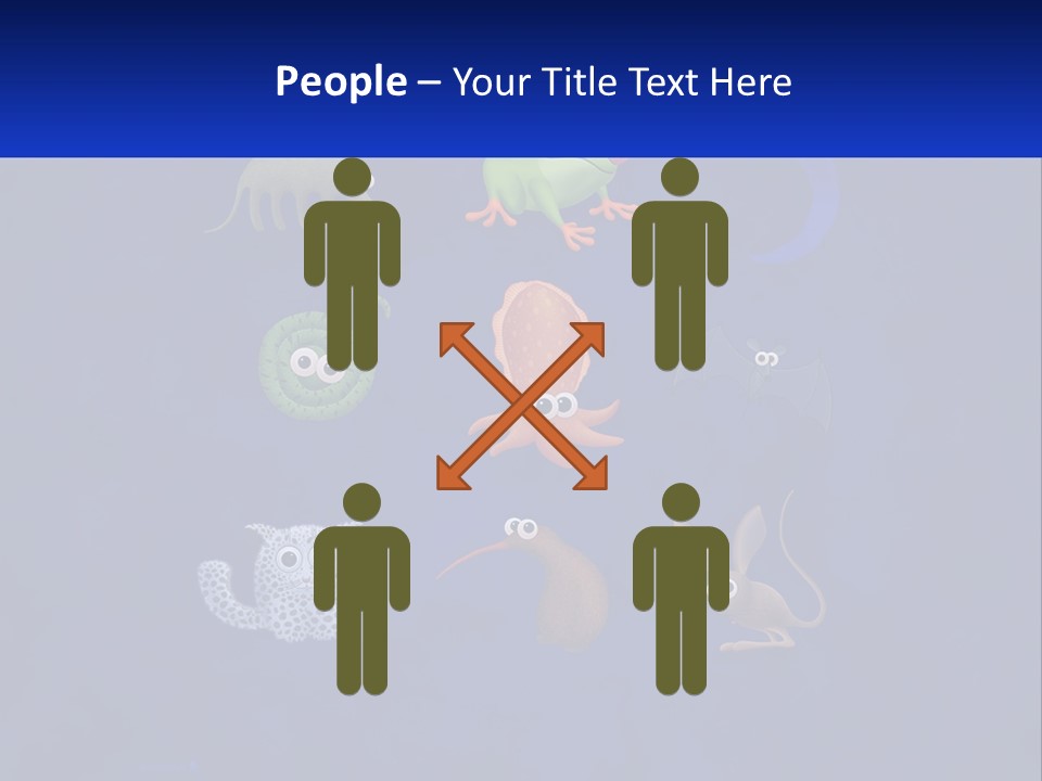 A Group Of Different Types Of Animals On A Blue Background PowerPoint Template