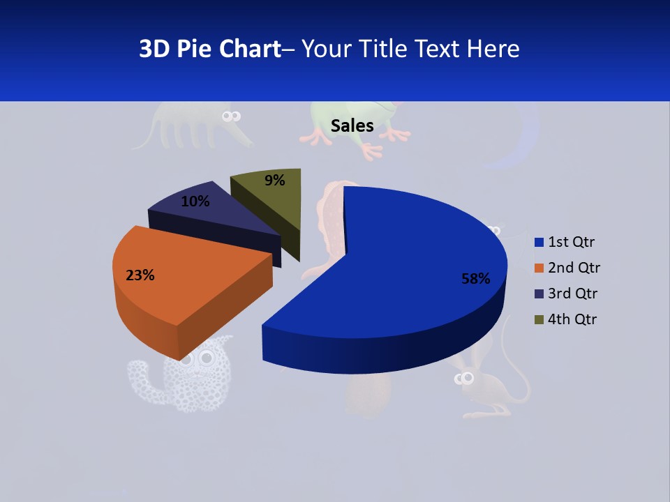 A Group Of Different Types Of Animals On A Blue Background PowerPoint Template