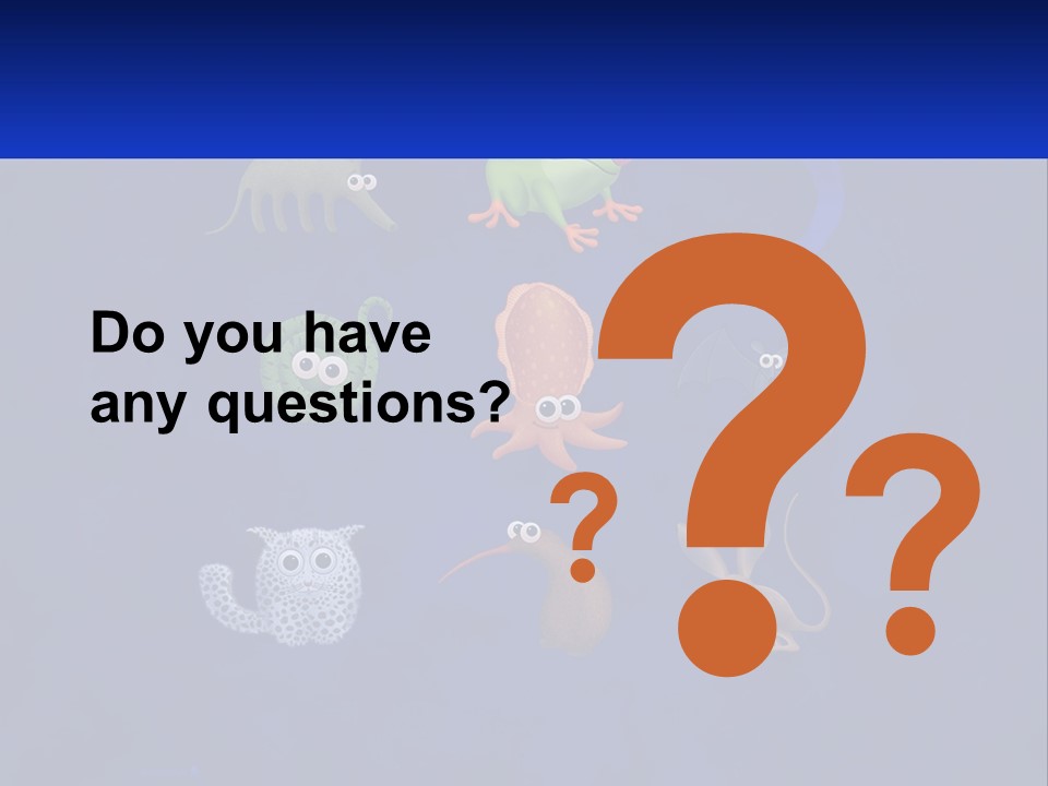 A Group Of Different Types Of Animals On A Blue Background PowerPoint Template