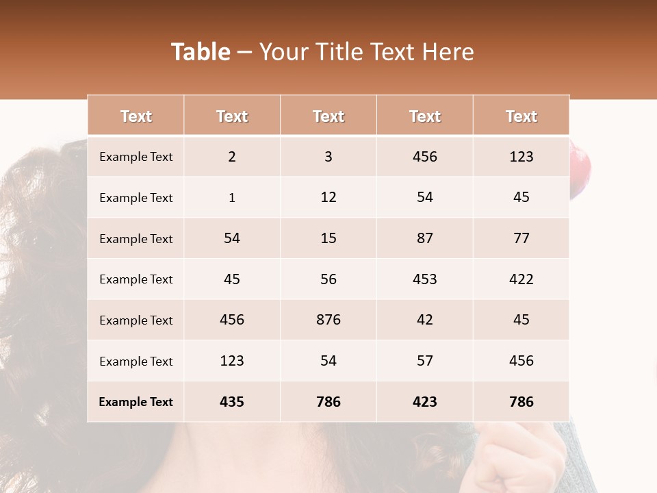 A Woman With Hearts On Her Head Is Smiling PowerPoint Template