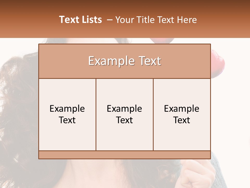 A Woman With Hearts On Her Head Is Smiling PowerPoint Template