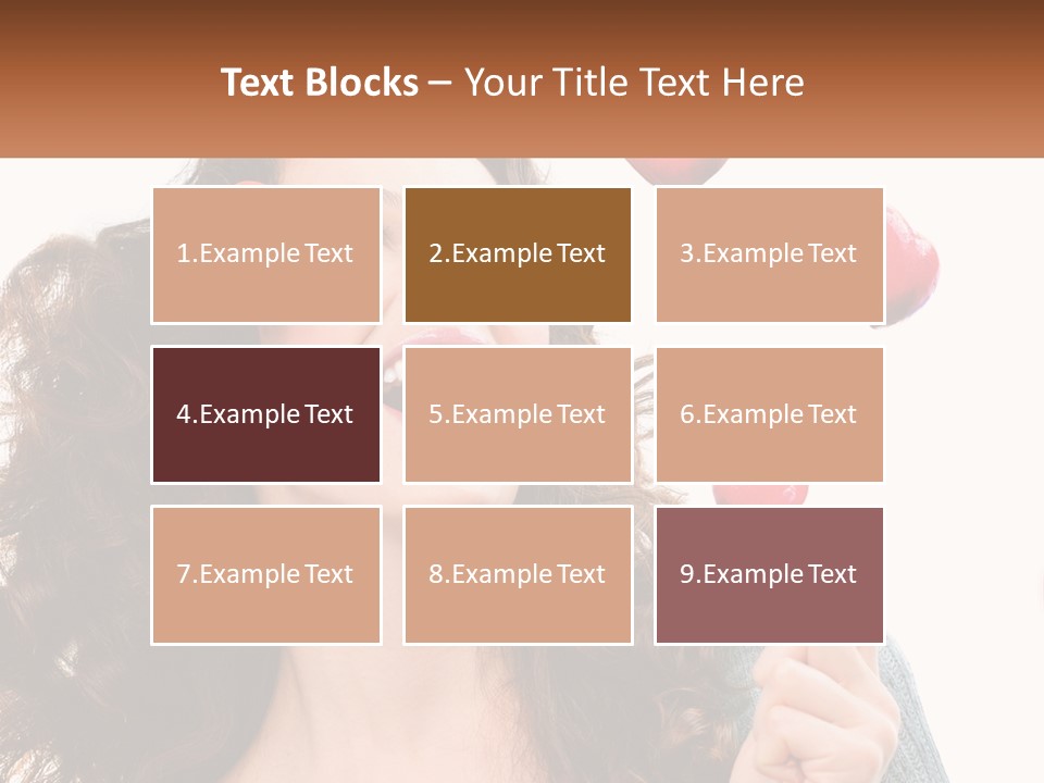 A Woman With Hearts On Her Head Is Smiling PowerPoint Template