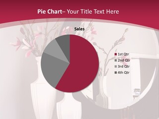 A Table With Vases And A Mirror On It PowerPoint Template