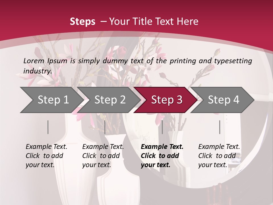 A Table With Vases And A Mirror On It PowerPoint Template
