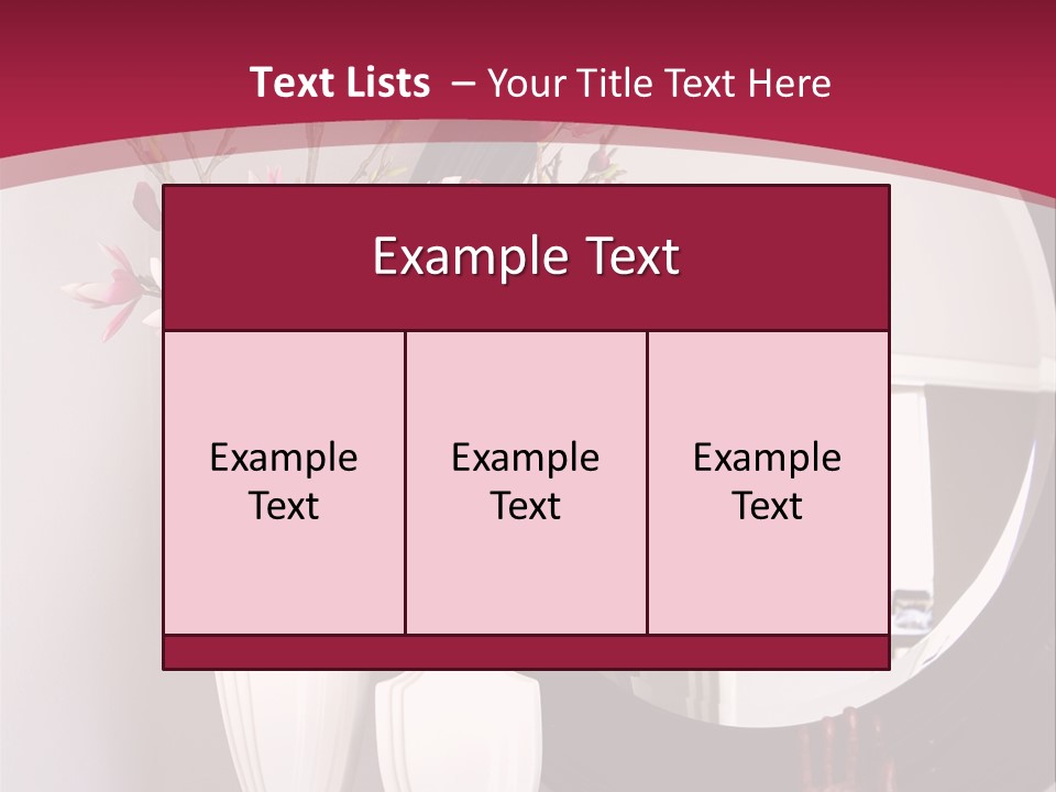 A Table With Vases And A Mirror On It PowerPoint Template