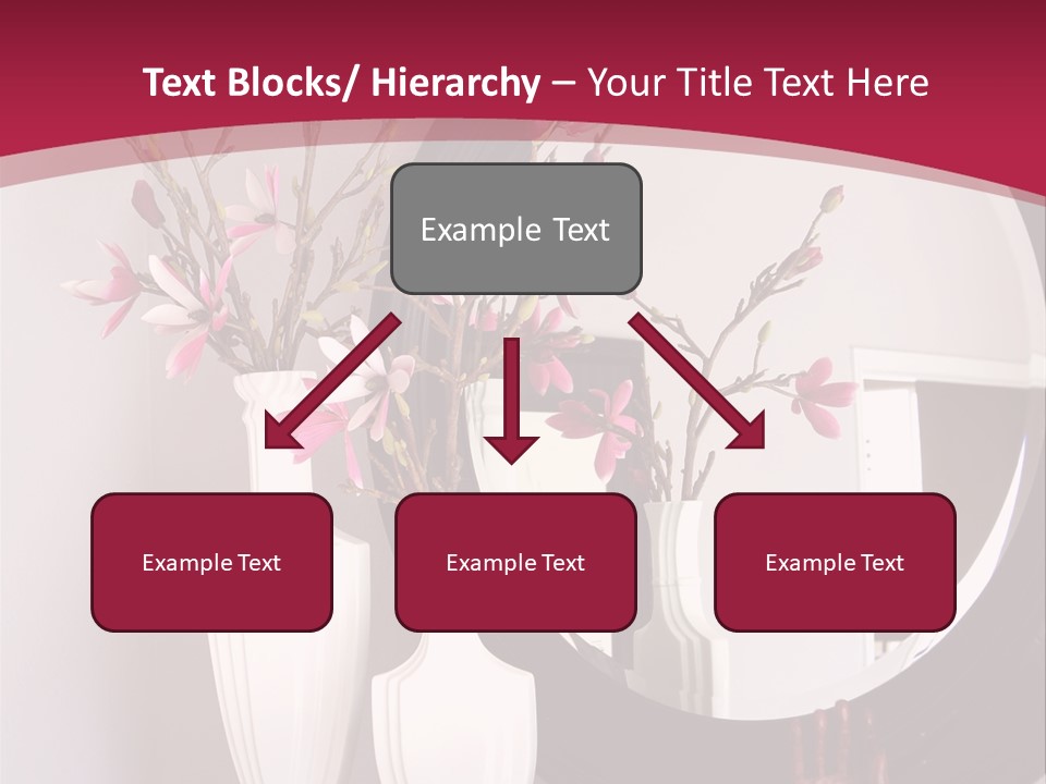 A Table With Vases And A Mirror On It PowerPoint Template