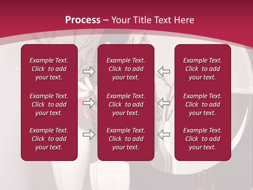 A Table With Vases And A Mirror On It PowerPoint Template
