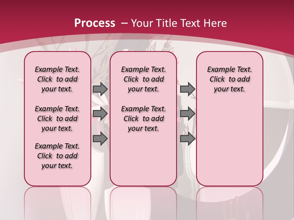 A Table With Vases And A Mirror On It PowerPoint Template