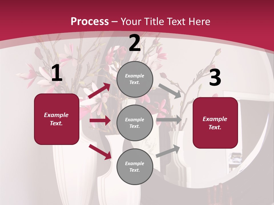 A Table With Vases And A Mirror On It PowerPoint Template