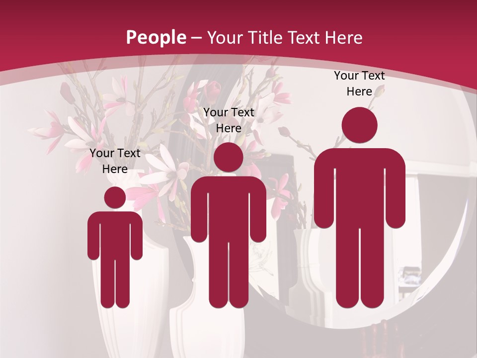 A Table With Vases And A Mirror On It PowerPoint Template