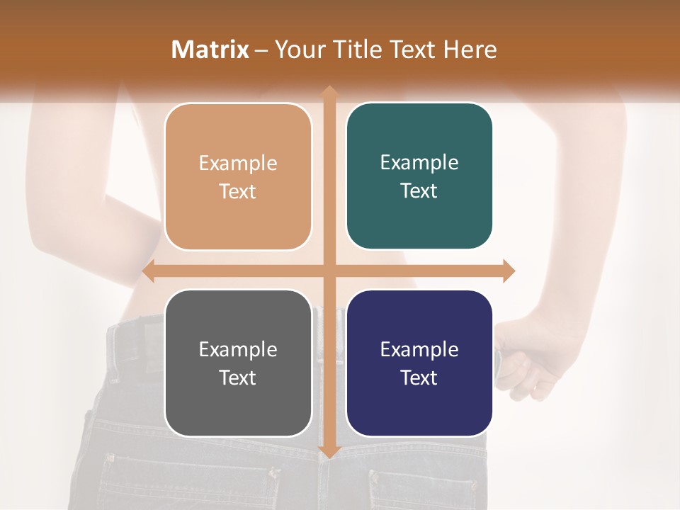 A Woman In Jeans With Her Back To The Camera PowerPoint Template