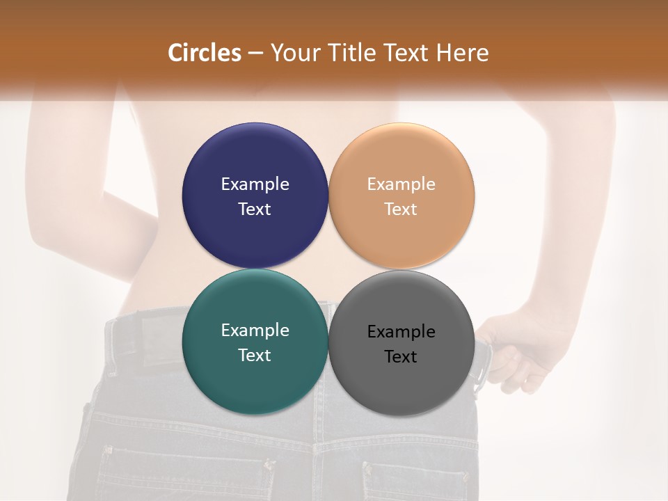 A Woman In Jeans With Her Back To The Camera PowerPoint Template