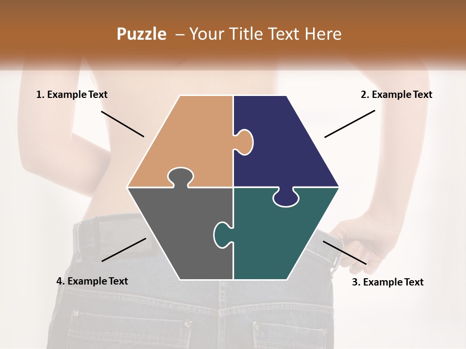 A Woman In Jeans With Her Back To The Camera PowerPoint Template