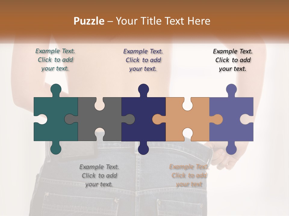 A Woman In Jeans With Her Back To The Camera PowerPoint Template