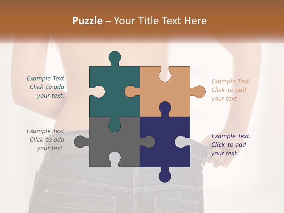 A Woman In Jeans With Her Back To The Camera PowerPoint Template