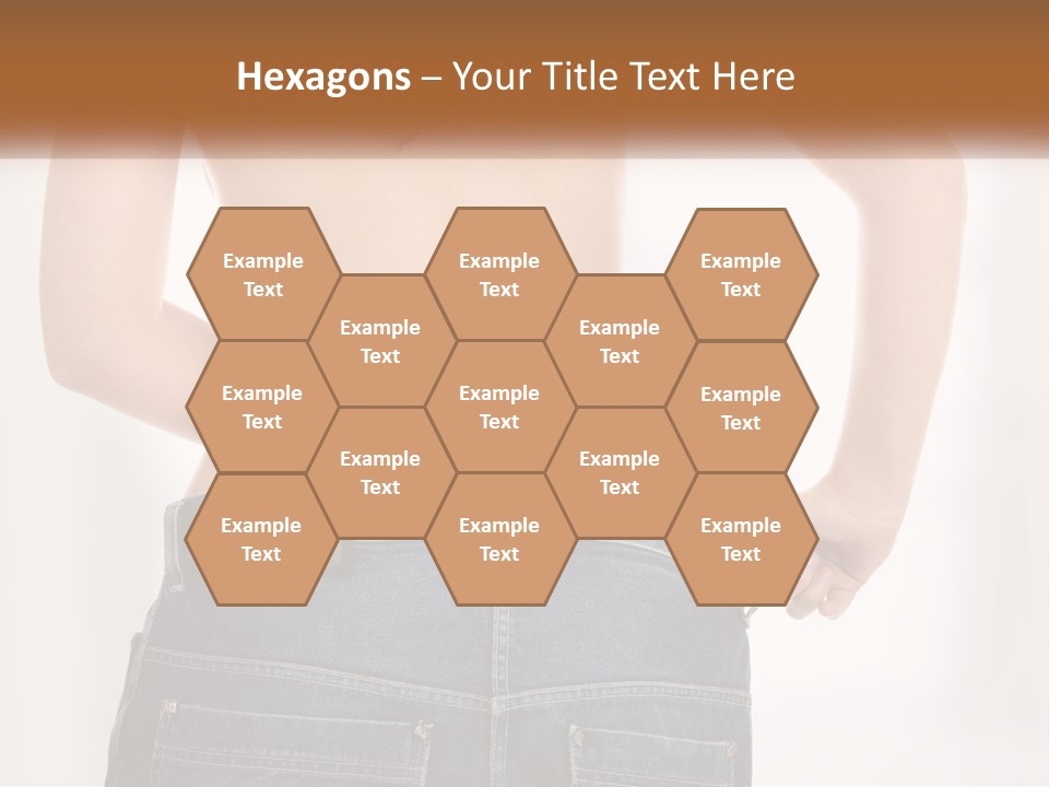 A Woman In Jeans With Her Back To The Camera PowerPoint Template