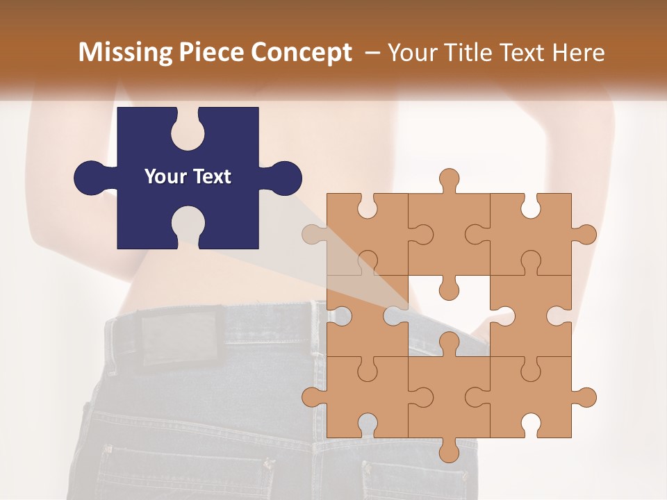 A Woman In Jeans With Her Back To The Camera PowerPoint Template