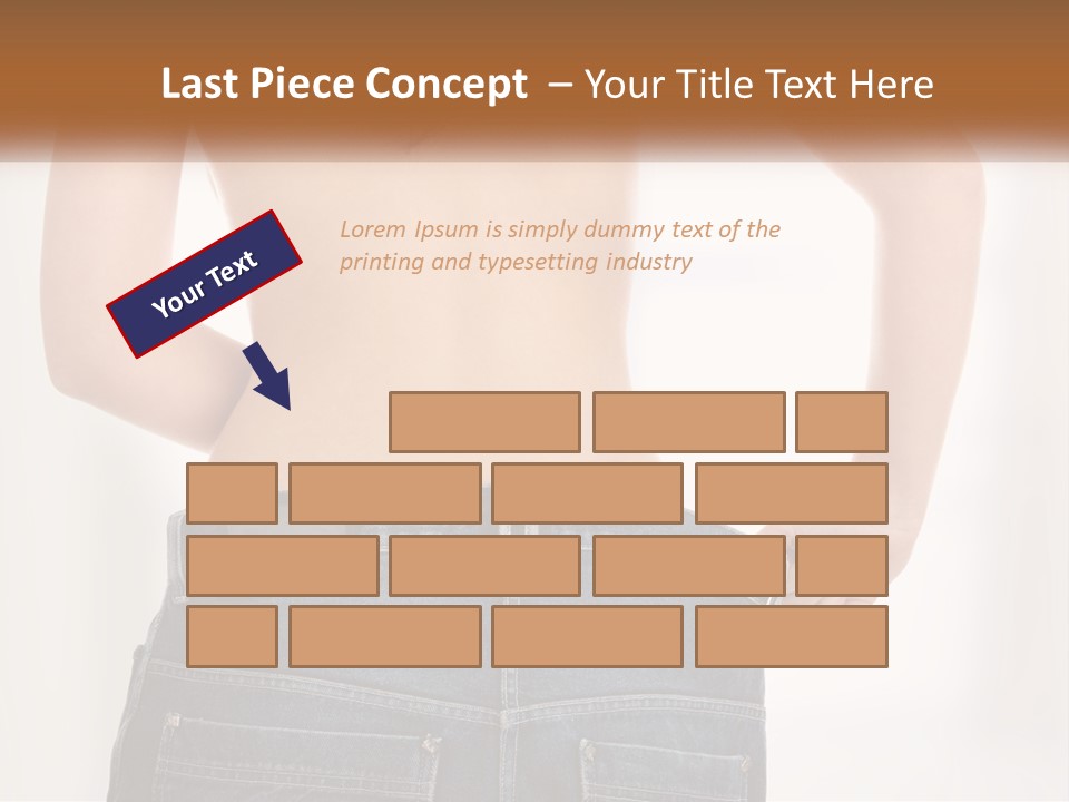 A Woman In Jeans With Her Back To The Camera PowerPoint Template