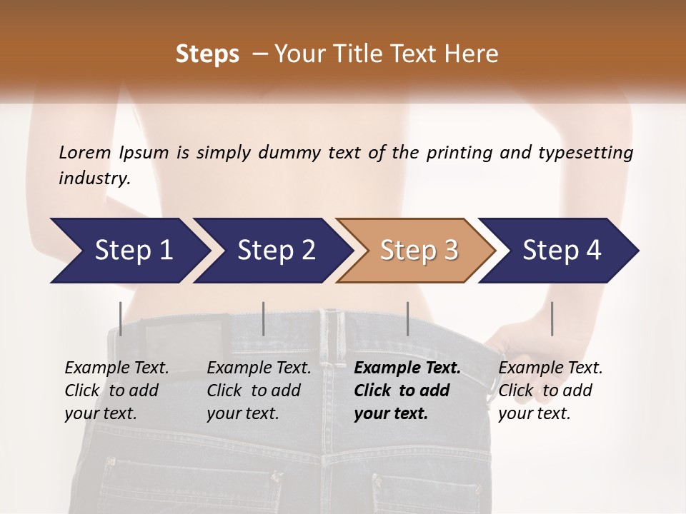 A Woman In Jeans With Her Back To The Camera PowerPoint Template