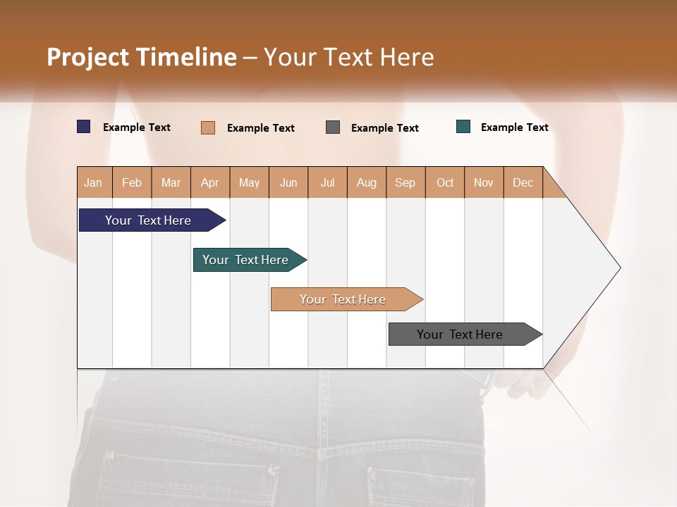 A Woman In Jeans With Her Back To The Camera PowerPoint Template