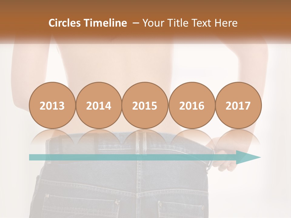 A Woman In Jeans With Her Back To The Camera PowerPoint Template