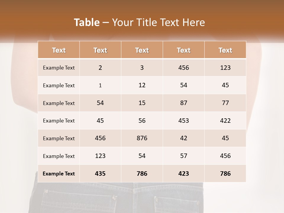 A Woman In Jeans With Her Back To The Camera PowerPoint Template