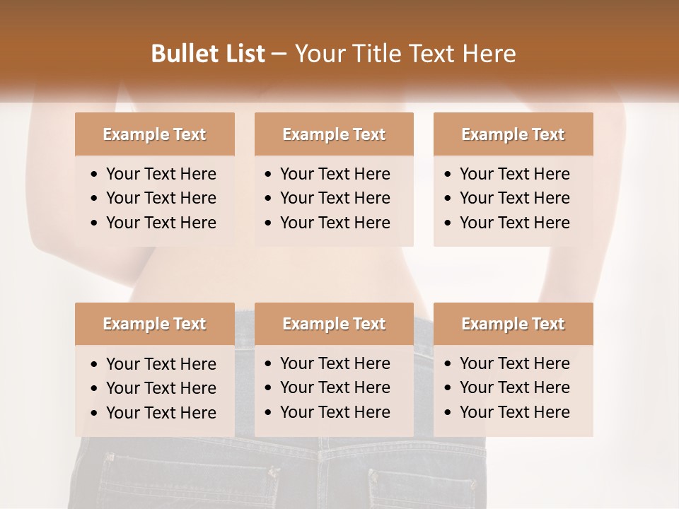 A Woman In Jeans With Her Back To The Camera PowerPoint Template