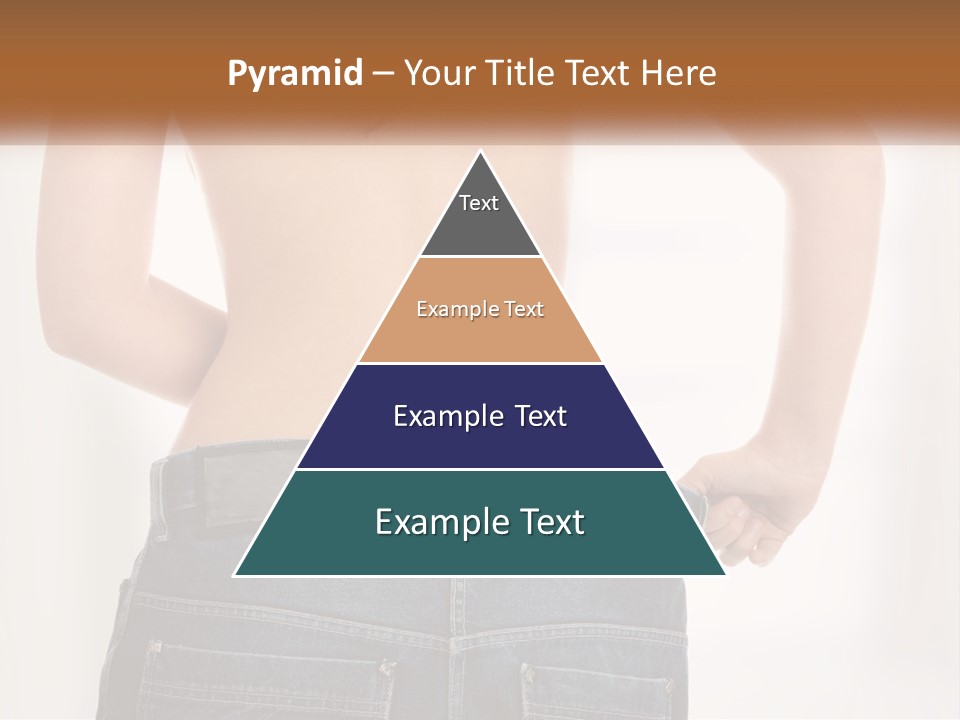 A Woman In Jeans With Her Back To The Camera PowerPoint Template