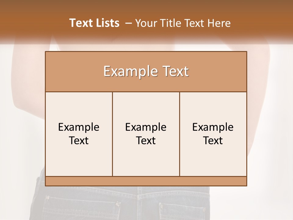 A Woman In Jeans With Her Back To The Camera PowerPoint Template