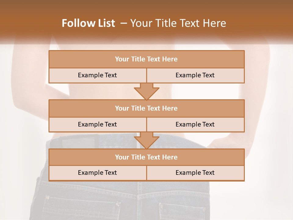 A Woman In Jeans With Her Back To The Camera PowerPoint Template