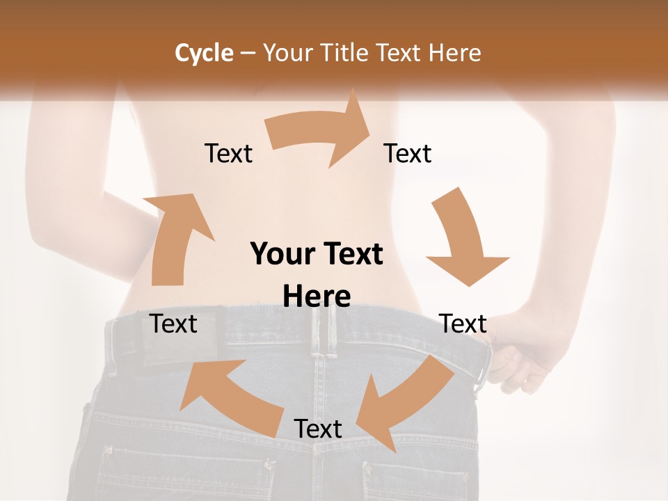 A Woman In Jeans With Her Back To The Camera PowerPoint Template