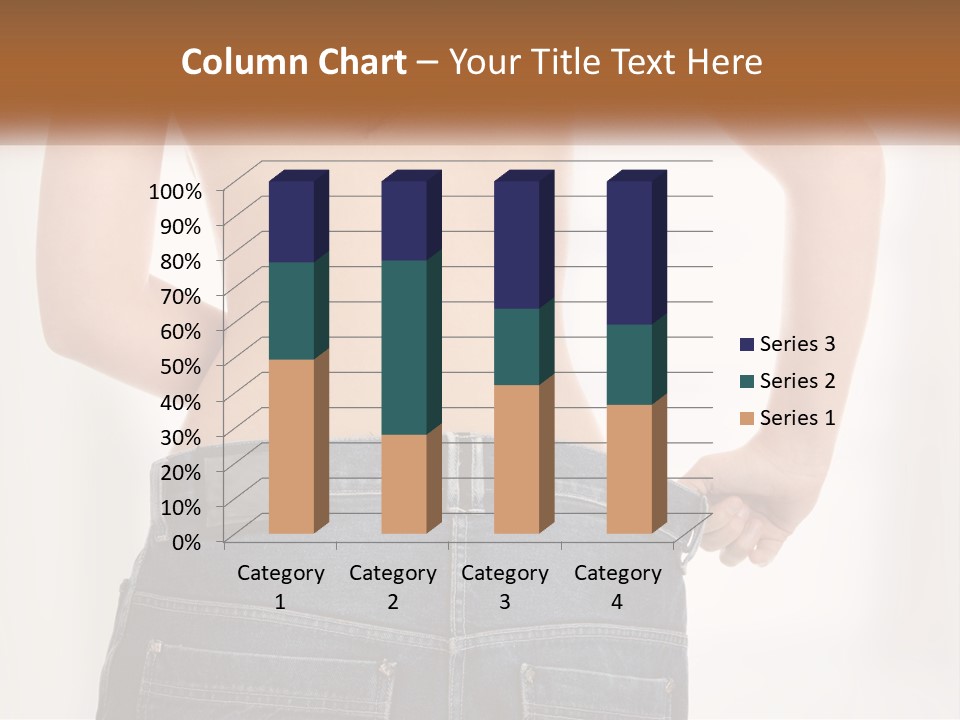 A Woman In Jeans With Her Back To The Camera PowerPoint Template