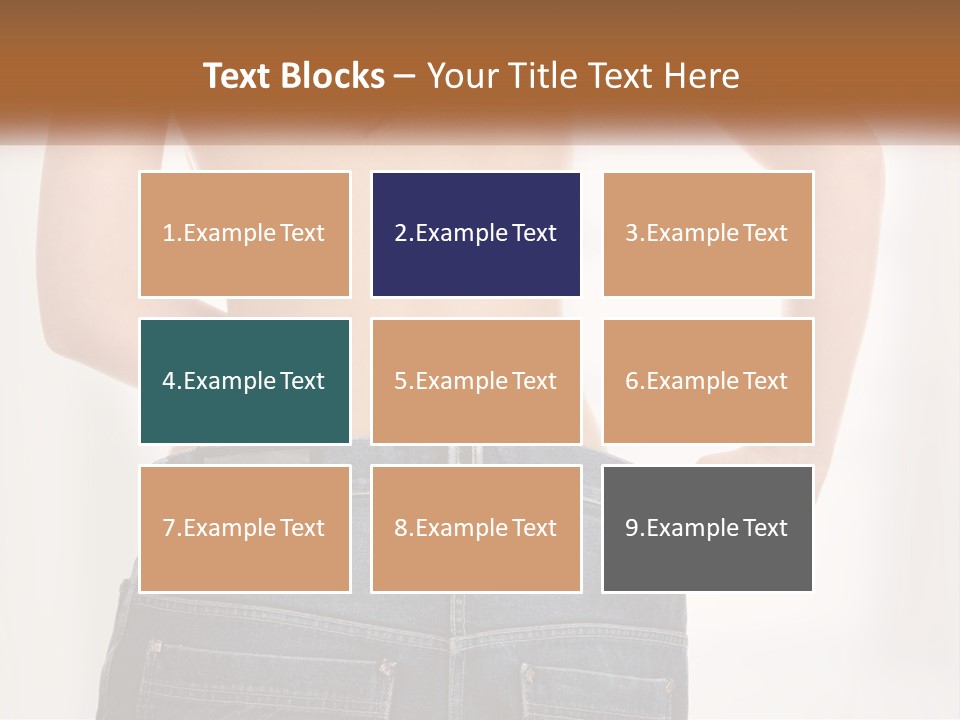 A Woman In Jeans With Her Back To The Camera PowerPoint Template