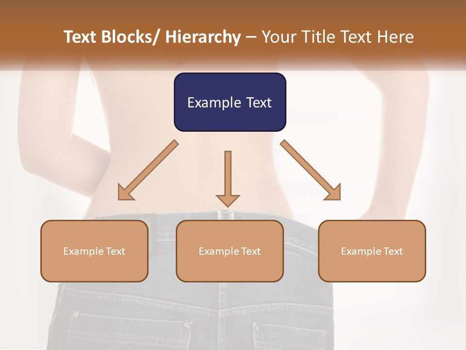 A Woman In Jeans With Her Back To The Camera PowerPoint Template