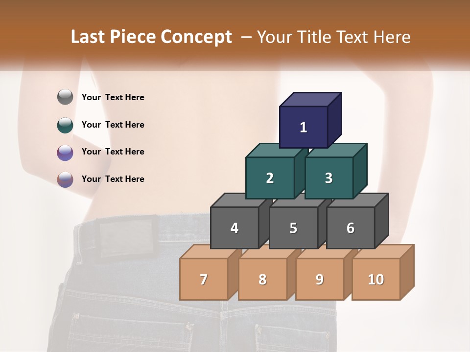 A Woman In Jeans With Her Back To The Camera PowerPoint Template