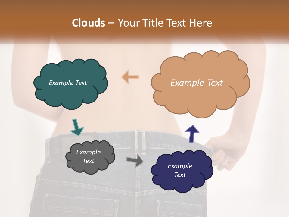 A Woman In Jeans With Her Back To The Camera PowerPoint Template