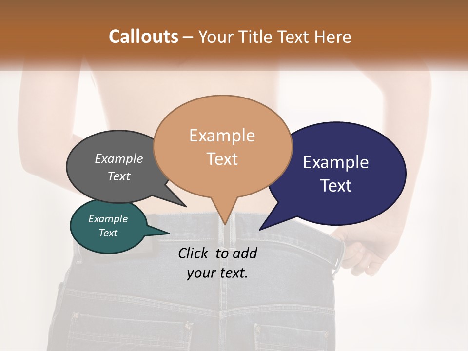 A Woman In Jeans With Her Back To The Camera PowerPoint Template