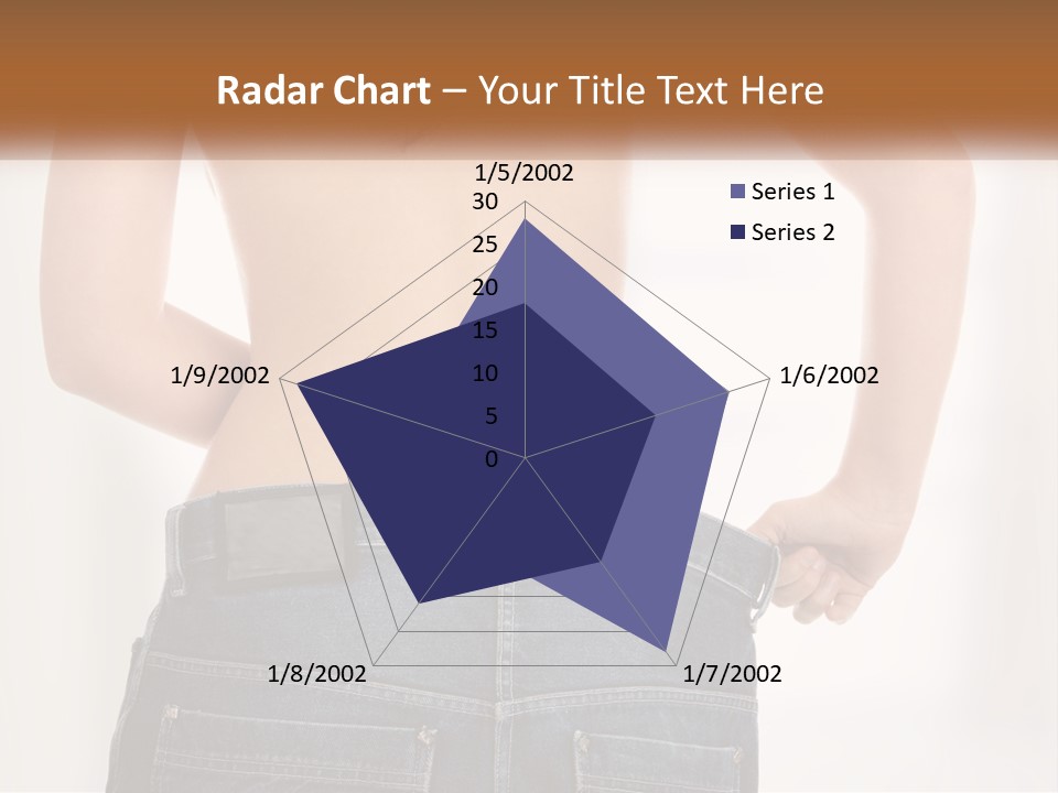 A Woman In Jeans With Her Back To The Camera PowerPoint Template