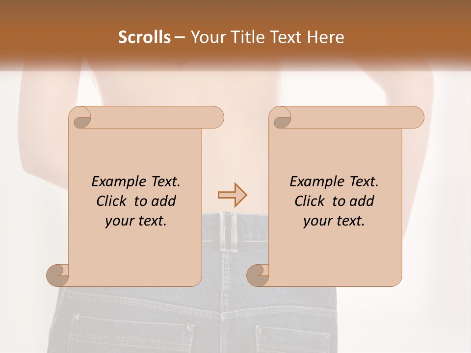 A Woman In Jeans With Her Back To The Camera PowerPoint Template