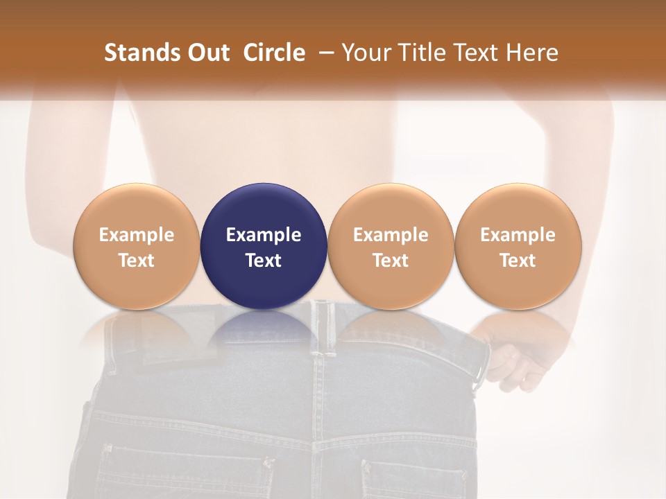 A Woman In Jeans With Her Back To The Camera PowerPoint Template